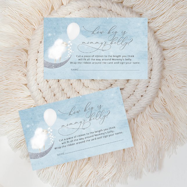 Baby Lamb Balloon How Big Is Mommy's Belly Game Enclosure Card (Creator Uploaded)