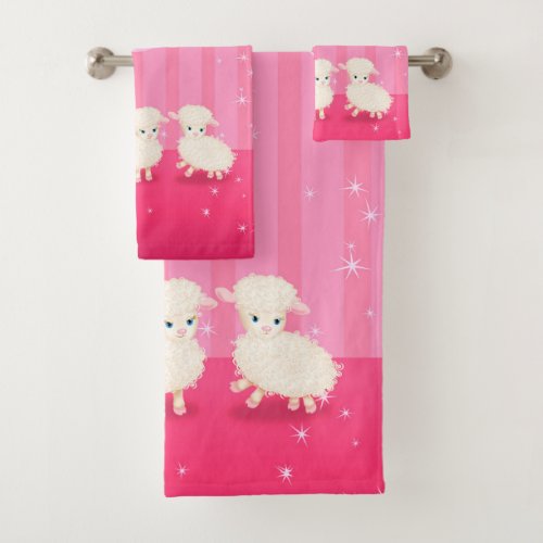 Baby Lamb Bath Towel Set