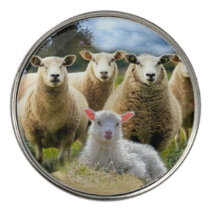 Baby Lamb Sheep Herd Flock Golf Ball Marker