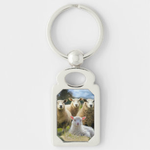 Baby Lamb Sheep Herd Flock Keychain