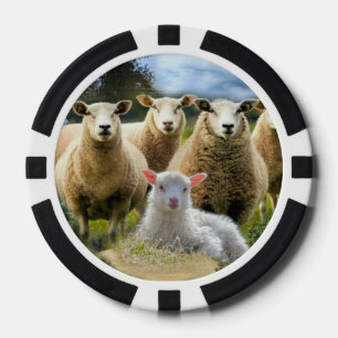 Baby Lamb Sheep Herd Flock Poker Chips