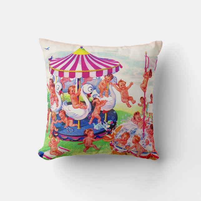 Baby Land Throw Pillow (Front)