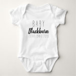 Baby Last Name Established Year Baby Bodysuit at Zazzle