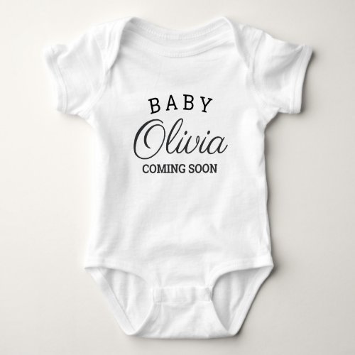 Baby Last Name Pregnancy Announcement Baby Bodysuit