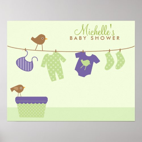 Baby Laundry Baby Shower Welcome Sign