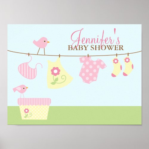 Baby Laundry Baby Shower Welcome Sign