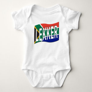 Baby Lekker South African 1-Piece in White Baby Bodysuit