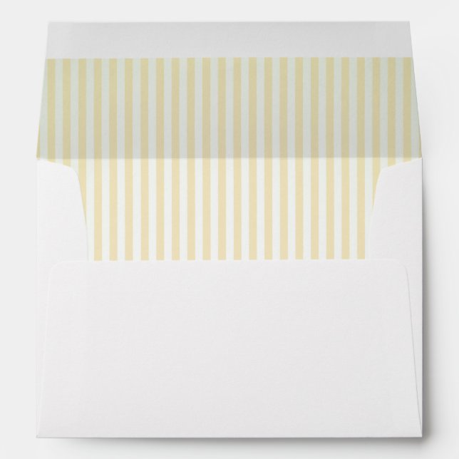 Baby Lemon Striped Lining A7 Envelope (Back (Bottom))
