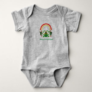 Baby Leprechaun Shamrock Rainbow Bodysuit