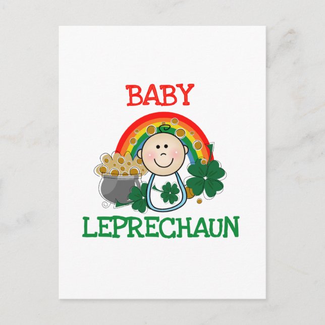 Baby Leprechaun Tshirts and Gifts Postcard (Front)