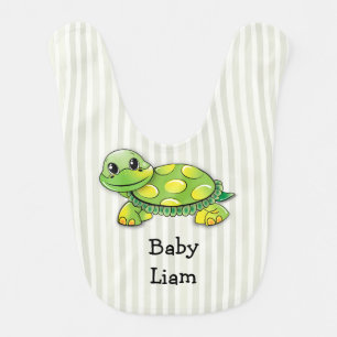 Baby Liam, Cute Turtle Big, Personalize It! Bib