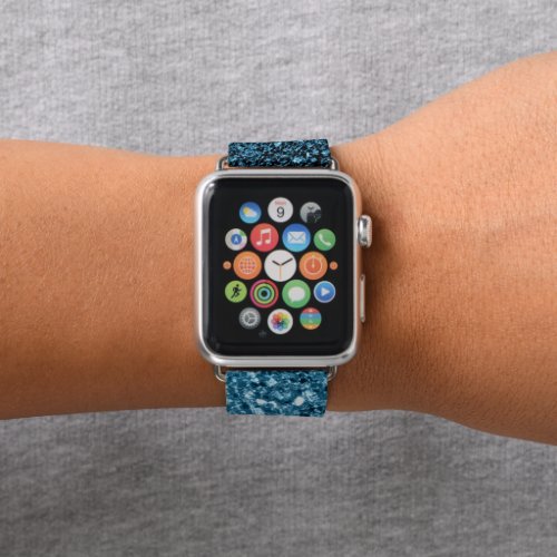 Baby light blue faux glitter sparkles apple watch band