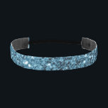 Baby light blue faux glitter sparkles athletic headband<br><div class="desc">Sparkly athletic non slip head band. Beautiful girly glamorous light blue shiny glitters sparkles. Photo of  baby blue sparkles not actual glitter!</div>