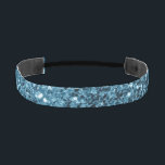 Baby light blue faux glitter sparkles athletic headband<br><div class="desc">Sparkly athletic non slip head band. Beautiful girly glamorous light blue shiny glitters sparkles. Photo of  baby blue sparkles not actual glitter!</div>