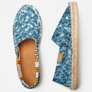 Baby light blue faux glitter sparkles espadrilles