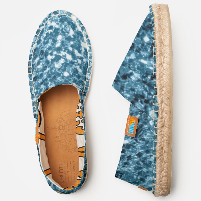 Baby light blue faux glitter sparkles espadrilles (Side)
