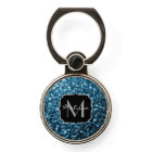 Baby light blue faux glitter sparkles Monogram