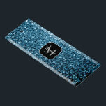Baby light blue faux glitter sparkles Monogram Ruler<br><div class="desc">Sparkly acrylic ruler,  unique school supply accessory for girls. Personalize with your initial and name. 
Beautiful girly glamorous light blue shiny glitters sparkles. Photo of  baby blue sparkles not actual glitter!</div>