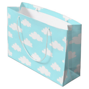 Baby light blue sky with clouds large gift bag