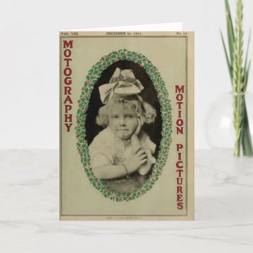 Baby Lillian Wade child actor portrait 1912 cute Holiday Card