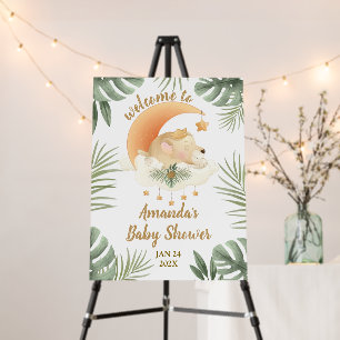 Baby Lion Baby Shower Welcome Sign