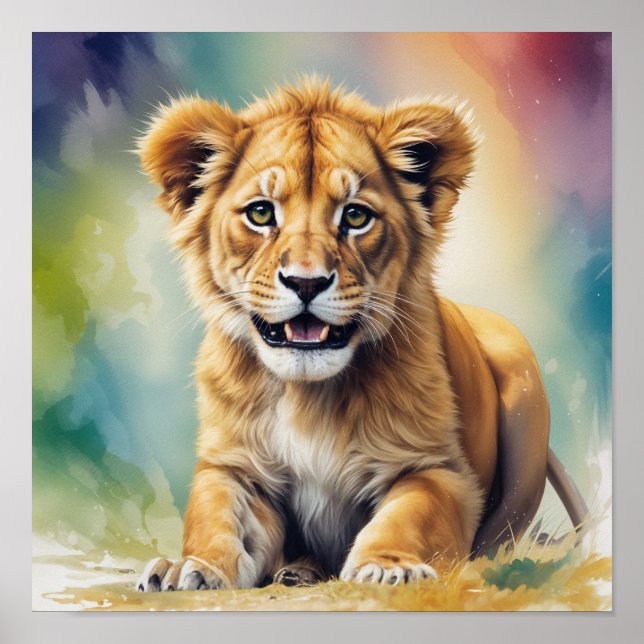 baby lion-Buy Wall Art & Paintings (Front)
