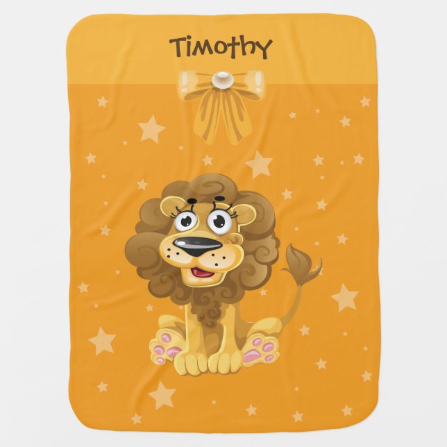 Baby Lion Fleece Baby Blanket (Front)