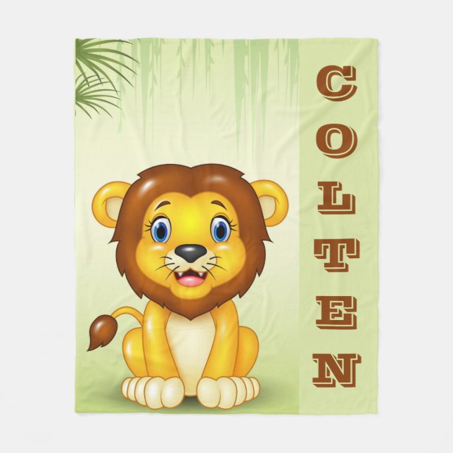 Baby Lion Fleece Blanket (Front)