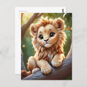 Baby Lion in the Jungle, Postcrossing Postcard