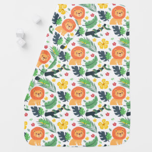 Baby Lion Jungle Pattern Baby Blanket