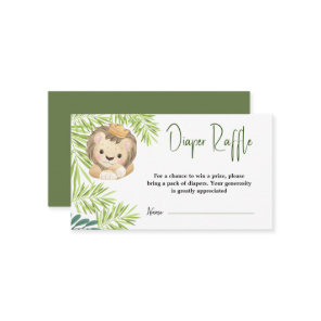 baby lion king safari animals Baby Shower Enclosure Card