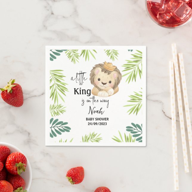 baby lion king safari animals Baby Shower Napkins (Insitu)