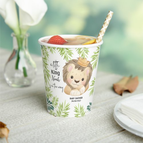baby lion king safari animals Baby Shower Paper Cups