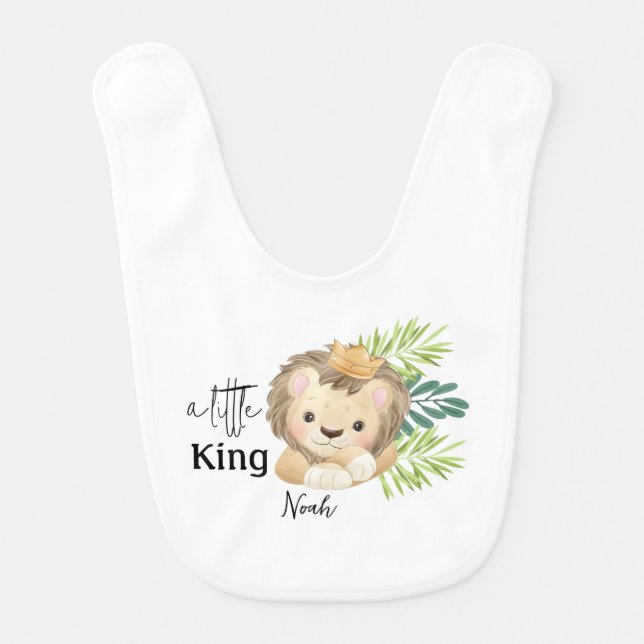 baby lion king safari animals  bib (Front)