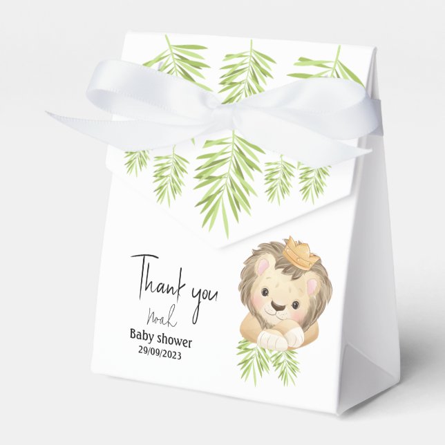 baby lion king safari animals  favor boxes (Front Side)
