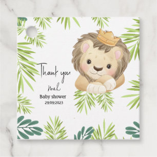 baby lion king safari animals favor tags