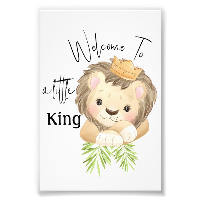 baby lion king safari animals  photo print (Front)