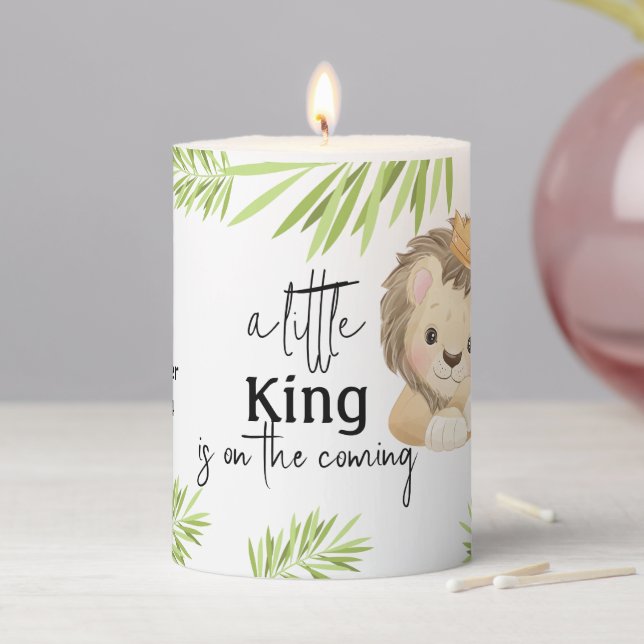 baby lion king safari animals  pillar candle (In Situ)