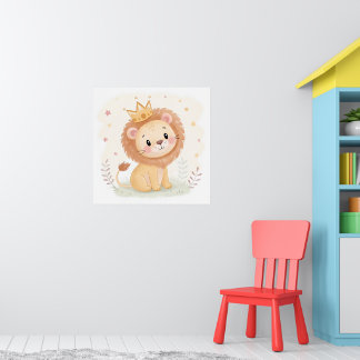 Baby Lion Nursery –Cute Animal Print for kids room
