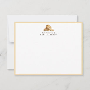 Baby Lion Nursery Flat Note Card