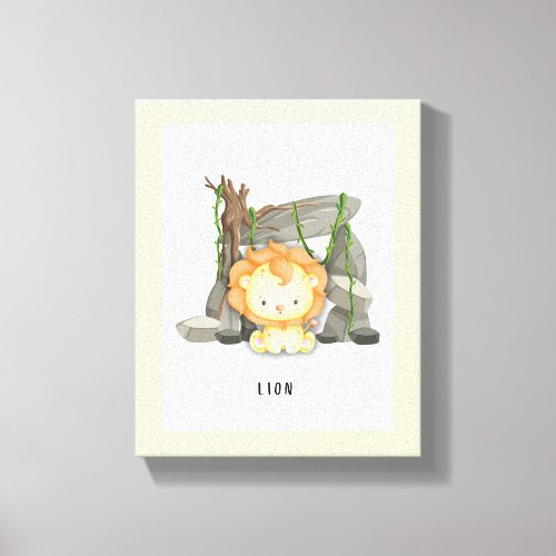 Baby Lion Safari Canvas Print