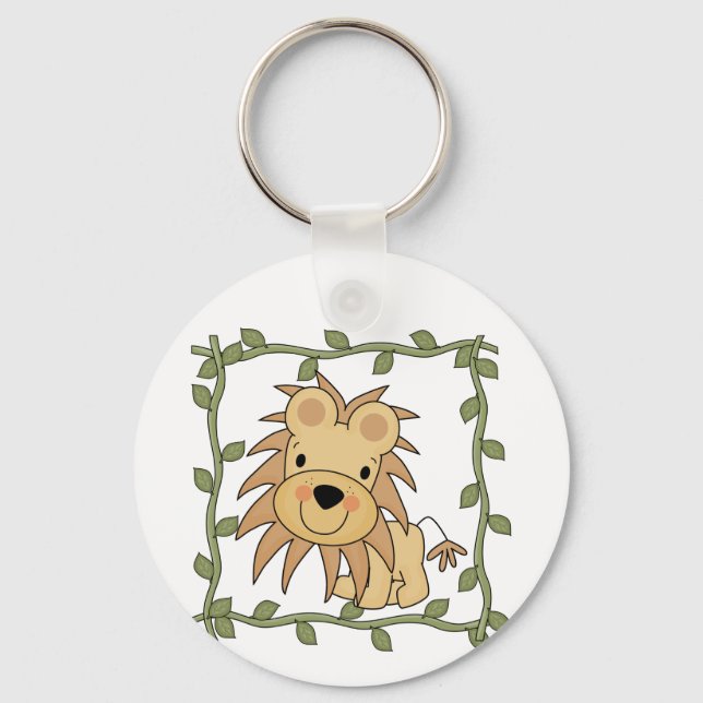 Baby Lion T-shirts and Gifts Keychain (Front)