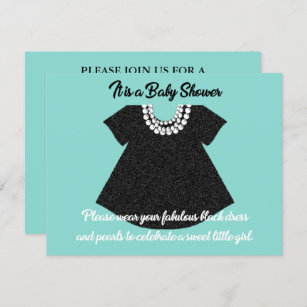 BABY Little Black Dress Baby Shower Party Invitation