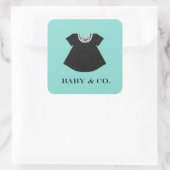 BABY Little Black Dress Baby Sprinkle Shower Party Square Sticker (Bag)