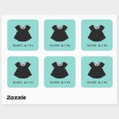 BABY Little Black Dress Baby Sprinkle Shower Party Square Sticker (Sheet)