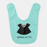 Baby Little Black Dress Shower Party Personalized Bib at Zazzle