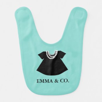 Baby Little Black Dress Shower Party Personalized Bib by Ohhhhilovethat at Zazzle