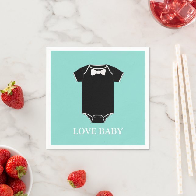 BABY Little Man Tuxedo Shower Party Paper Napkins (Insitu)