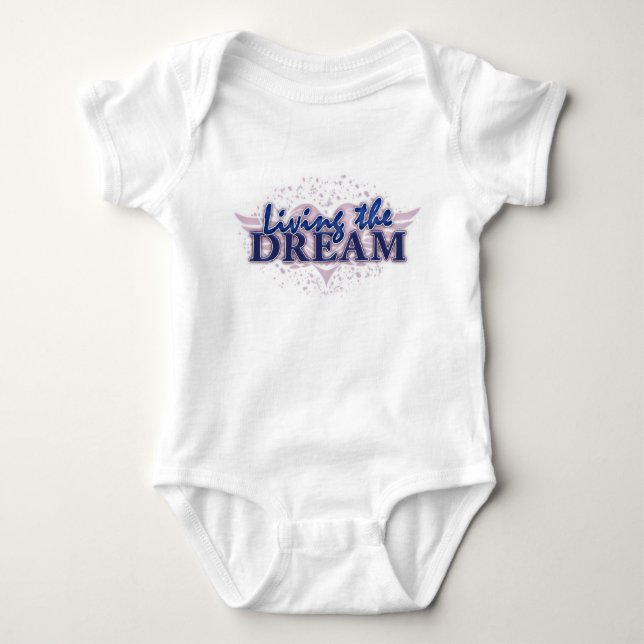 Baby Living the Dream Baby Bodysuit (Front)