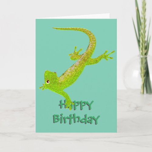Baby Lizard Birthday Card
